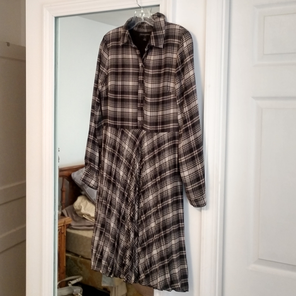 Banana Republic Plaid Dress Sz.6 - Picture 2 of 9